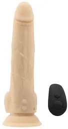 Реалістичний вібратор з пульсацією ADDICTION - Naked - 9 Thrusting Dildo with Remote - Vanilla ADDICTION SO5588 92293 - мініатюра 1