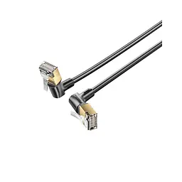 Патч-корд Vention 1 м STP Cat. 8 RJ-45 90° кутовий чорний (IKLBF)
