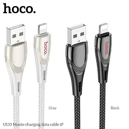 Кабель HOCO U133 Monte Charging Data Cable iP 1,2m. чорний - мініатюра 3