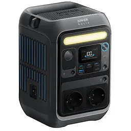 Зарядна станція ANKER Solix C300X з сонячною панелю / 300 Вт / 288 Вт⋅год з розетками - мініатюра 2