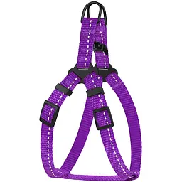 Шлея для собак Barksi Active світловідбивна (обхват грудей 24-30 см ширина 1 см) фіолетова - мініатюра 3