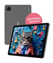 Планшет Sigma Tab A1035 "Basic", Dark Grey, 4G, 10.1" (1280x800, IPS), MediaTek Helio G80 (8 ядер), Mali-G52 MP2, 6Gb, 128Gb, microSD (до 1Tb), 5Mp + 2Mp, WiFi 5, Bluetooth 5.0, 2 x nanoSIM, GPS, Type-C, 6000 mAh, Android 15 - мініатюра 4