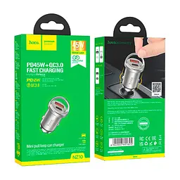 Зарядний пристрій HOCO NZ10 Handy USB-A/Type-C Silver (6942007601825) - мініатюра 4