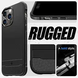 Оригінальний протиударний чохол Spigen Rugged Armor MagSafe для Iphone 14 Pro Max (6.7") Matt Black ACS04812 - мініатюра 16