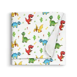 Пелюшки фланелеві Cosas Colorful Dino 80х100 см, зелені - мініатюра 2