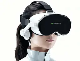 3D окуляри віртуальної реальності Shinecon G18E для смартфонів 4.7-7.0" з вбудованими навушниками (Білий) - мініатюра 3