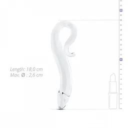 Скляний фалоімітатор Gildo Glass Dildo No. 14, 18 см (прозорий) - мініатюра 3