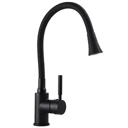 Змішувач для кухні Globus Lux Lazer GLLR-0203SA-BB-B01 Чорний матовий - мініатюра 3
