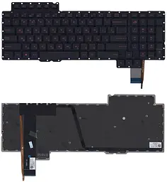 Клавіатура для ноутбука Asus ROG (G752) з підсвічуванням (Light), Black, (No Frame) - мініатюра 3