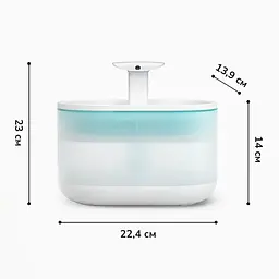Фонтан для кота Petrust TK-WF002 2,1 л з фільтром, Білий - мініатюра 9