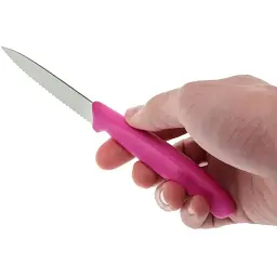 Ніж Victorinox серрейторне лезо 8.5 см нержавіюча сталь універсальний рожевий - мініатюра 4