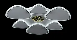 Люстра стельова LED Splendid Ray L2640/560/6+1, 112W, білий, сучасний стиль з пультом, димер - мініатюра 2