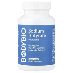 Здоров'я кишківника Sodium Butyrate 60 капсул BodyBio vit0005955