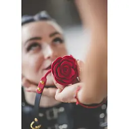 Розкішний кляп у вигляді троянди Zalo - Rose Ball Gag - мініатюра 10