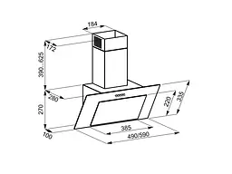 Витяжка ELEYUS Vertical 700 60 WH - мініатюра 6