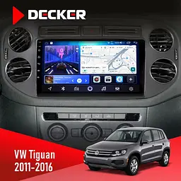 Штатна магнітола Volkswagen Tiguan 2011-2016 Black Decker D9-006 4x64, 4G Decker (НФ-00006893)