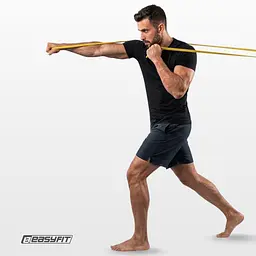 Борцівська резина EasyFit - джгут 5 м жовтий (Medium) - мініатюра 3