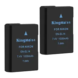 2-Pack KingMa Nikon EN-EL14 комплект з 2 акумуляторів