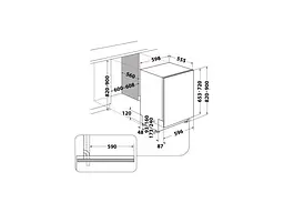 Вбудована посудомийна машина Whirlpool WIP 4T233 PFEG B - мініатюра 2