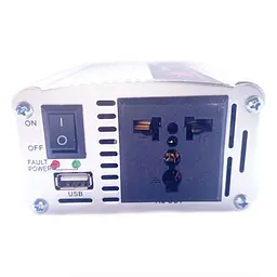 Автомобільний інвертор Solar Power Inverter Himastar 015 c 12V на 220V 500W модифікована синусоїда Silver, 1 розетка, 1 USB (11058) - мініатюра 4