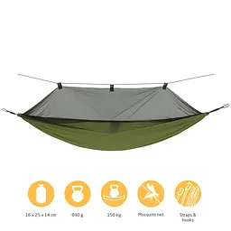 Гамак туристичний Grand Canyon Bass Mosquito Hammock з москітною сіткою 320x150 см Оливковий - мініатюра 2