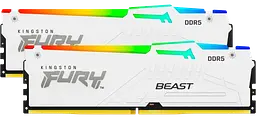 Оперативна пам'ять Kingston Fury 64GB (2x32GB) DDR5 6000MHz Beast RGB White (KF560C36BWEAK2-64)