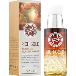 Відновлювальна сироватка Enough Rich Gold Intensive Pro Nourishing Ampoule з компонентами золота 30 мл - мініатюра 2