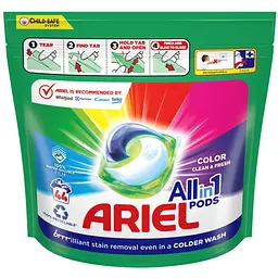 Капсули для прання Ariel Pods All-in-1 Color Чистота та Свіжість 44 шт. - мініатюра 2