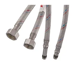 Шланг для змішувача Zerix гайка 1/2'' - Штуцер M10 (40 см) 2 шт (силик. оболонка) ZX3028 - мініатюра 2