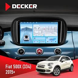 Штатна магнітола Fiat 500X (334) 2015+ Decker D9-010 6x128, DSP, 4G, 2K Decker (НФ-00008664)