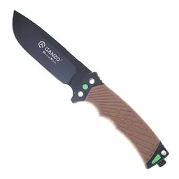 Ніж з фіксованим лезом Ganzo (G8012V2-DY) коричневий