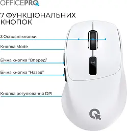 Миша OfficePro Silent Click Wireless White (M398W) - мініатюра 6