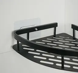 Набір металевих полиць для ванної кімнати Fabrika OPAL 2 шт чорні+подарунок йоржик для унітазу Fabrika PRACTIС White - мініатюра 16