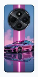 TPU чохол Demsky Pink neon car для Xiaomi Redmi 14C / Poco C75