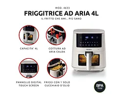 Мультипіч (аерофритюрниця) Ariete 4633 WH (00C463303AR0) - мініатюра 3