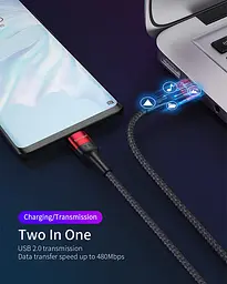 Зарядный кабель Super Quick Charge ESSAGER 5A Type-C 1метр - мініатюра 6