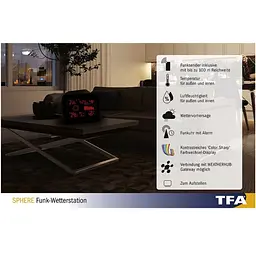 Метеостанція з радіодатчиком TFA Sphere 35114801.IT - мініатюра 4
