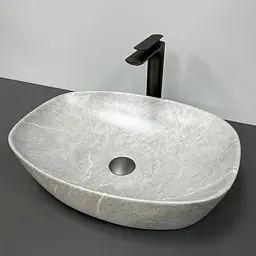 Умивальник VBI Olbia gray stone накладний VBI-014300, Сірий - мініатюра 3