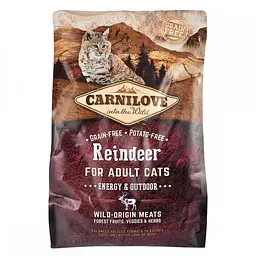 Сухий корм Carnilove Cat Raindeer Energy & Outdoor 2 кг із м'ясом оленя для дорослих активних кішок - мініатюра 3