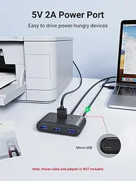 USB-Хаб Ugreen CR113 USB 3.0 Hub 1m (Black) (UGR-20291) - мініатюра 3