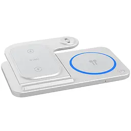 БЗП Wi-W020 3 in 1 Wireless Charger White Wiwu teh0029900 - мініатюра 3