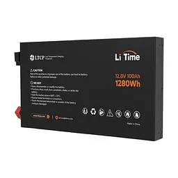 Акумуляторна батарея літій-залізо-фосфатна 12.8В 100А*год LiFePO4 LiTime Slim 12V100-100-SLIM-LTCP-4-SE100 ультратонка (44-00531) - мініатюра 5