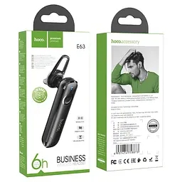 Bluetooth моно-гарнітура Hoco E63 Чорний - мініатюра 4