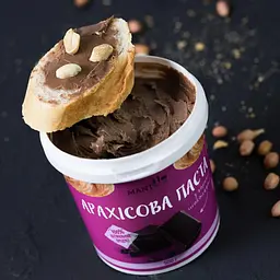 Арахісова паста з чорним шоколадом БЕЗ ЦУКРУ, MANTeca 500г - мініатюра 2