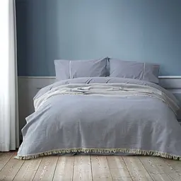 Покривало Lotus Home - Premium Stripe синій 190x225 - мініатюра 2