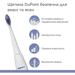 Насадка біла для зубної щітки B.Well PRO-850 (2 шт/компл) - мініатюра 4