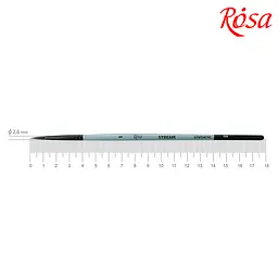 Пензель синтетика кругла Stream 132 № 1 коротка ручка ROSA (4823098517238)
