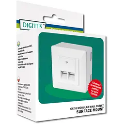 Комп'ютерна розетка Digitus 2xRJ45 STP, cat. 6, для відкритої проводки (DN-9006-N) - мініатюра 8