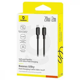 Кабель Baseus Silky Series Fast Charging Type-C to Lightning 20W (2m) black (P10377700113-01) - мініатюра 3