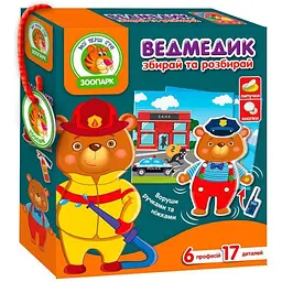 Игра с подвижными деталями Мишка VT2109-04 (укр)